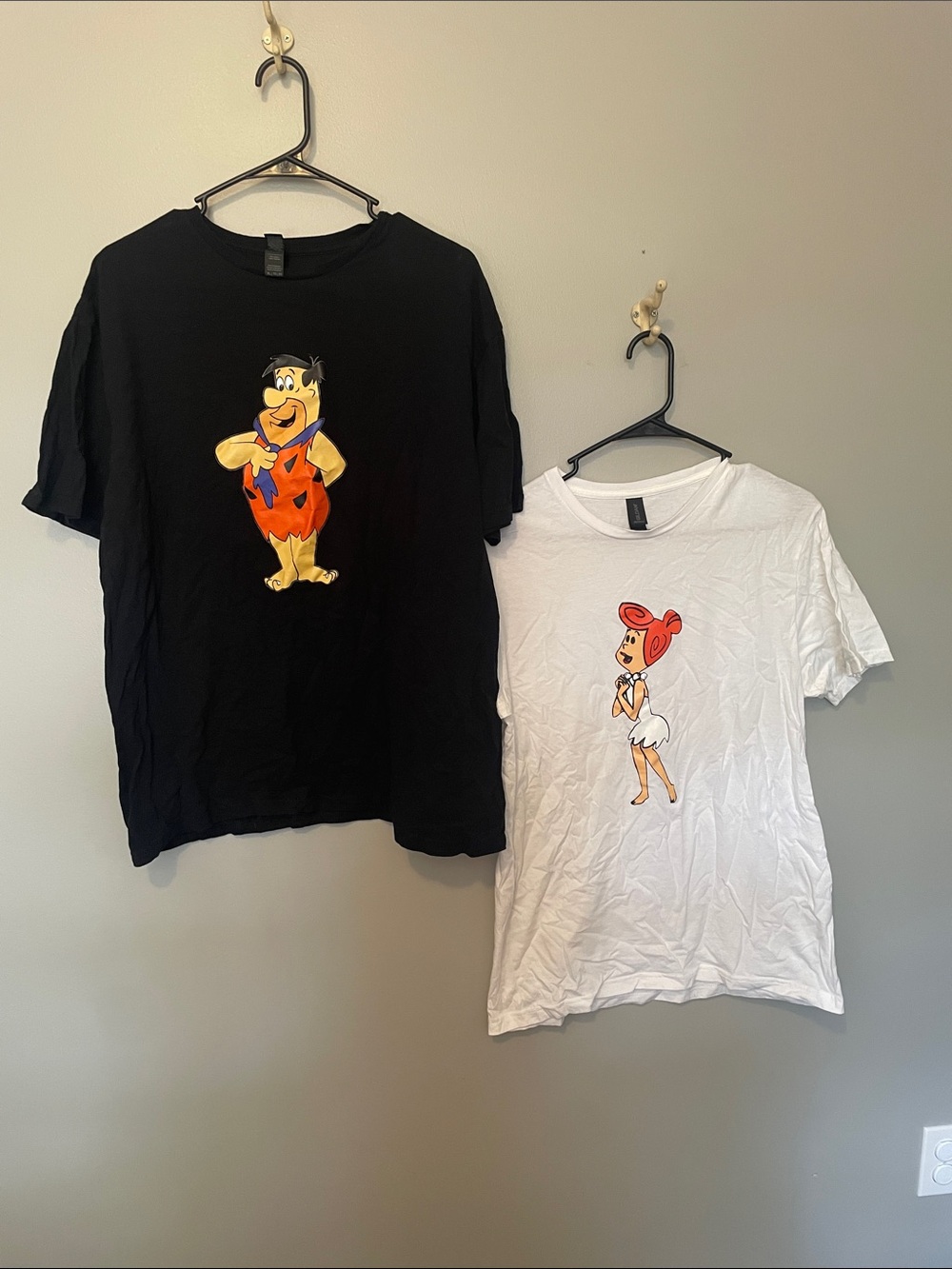 Fred and Wilma Flinstone Husband and Wife Matching Tees
